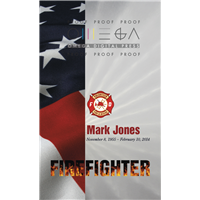 Patriotic Firefighter Prayer Card