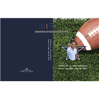 Football Blue Silver Large Simplicity Register Book