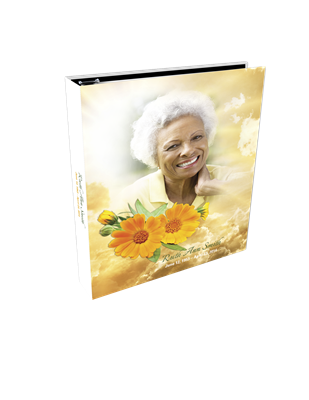 Gold Clouds and Flowers Register Book Package