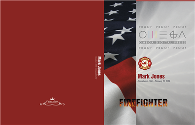 Patriotic Firefighter Large Simplicity Register Book
