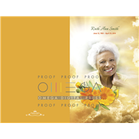 Gold Clouds and Flowers Program Prayer Card Package