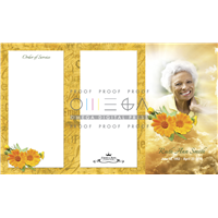 Gold Clouds and Flowers Trifold Program